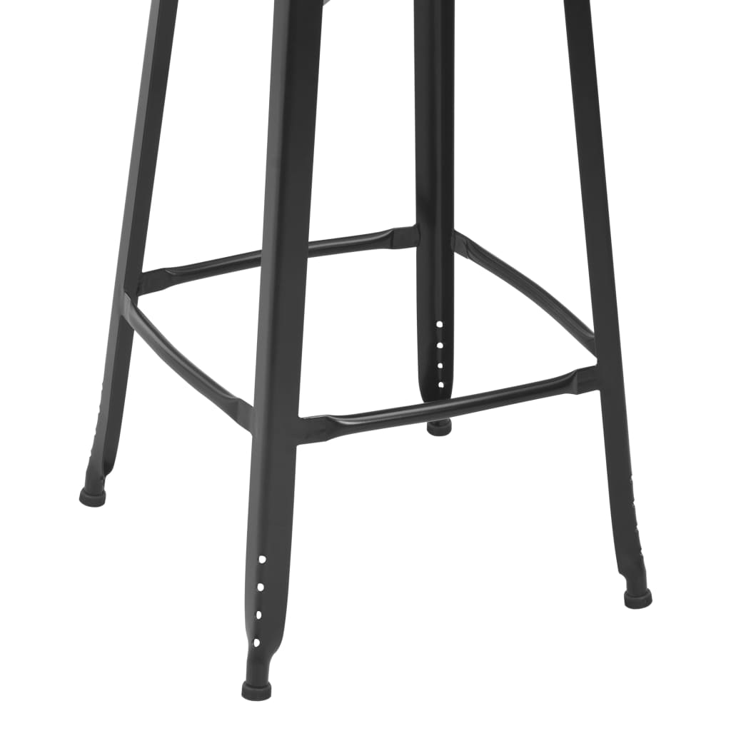 Bar Stools 6 pcs Black Steel
