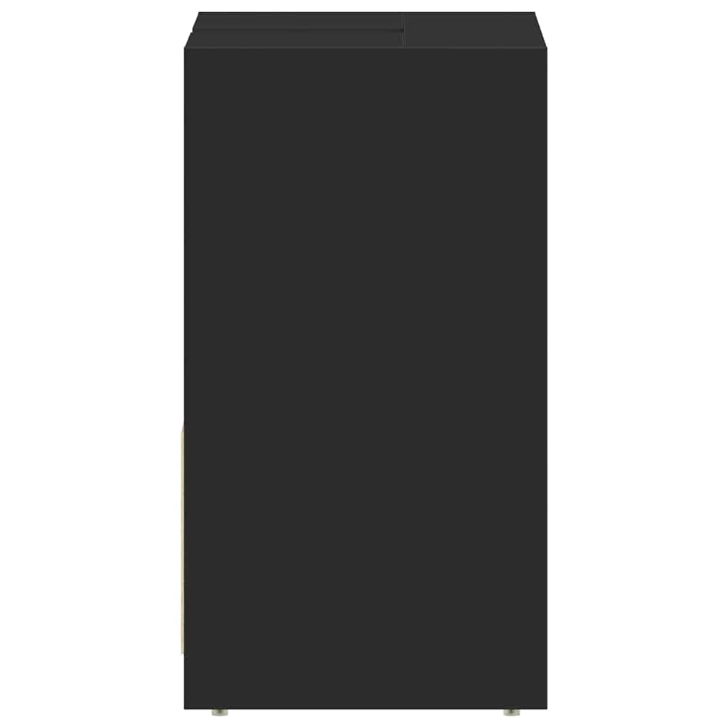 Bathroom Cabinet Black 60x33x61 cm Engineered Wood