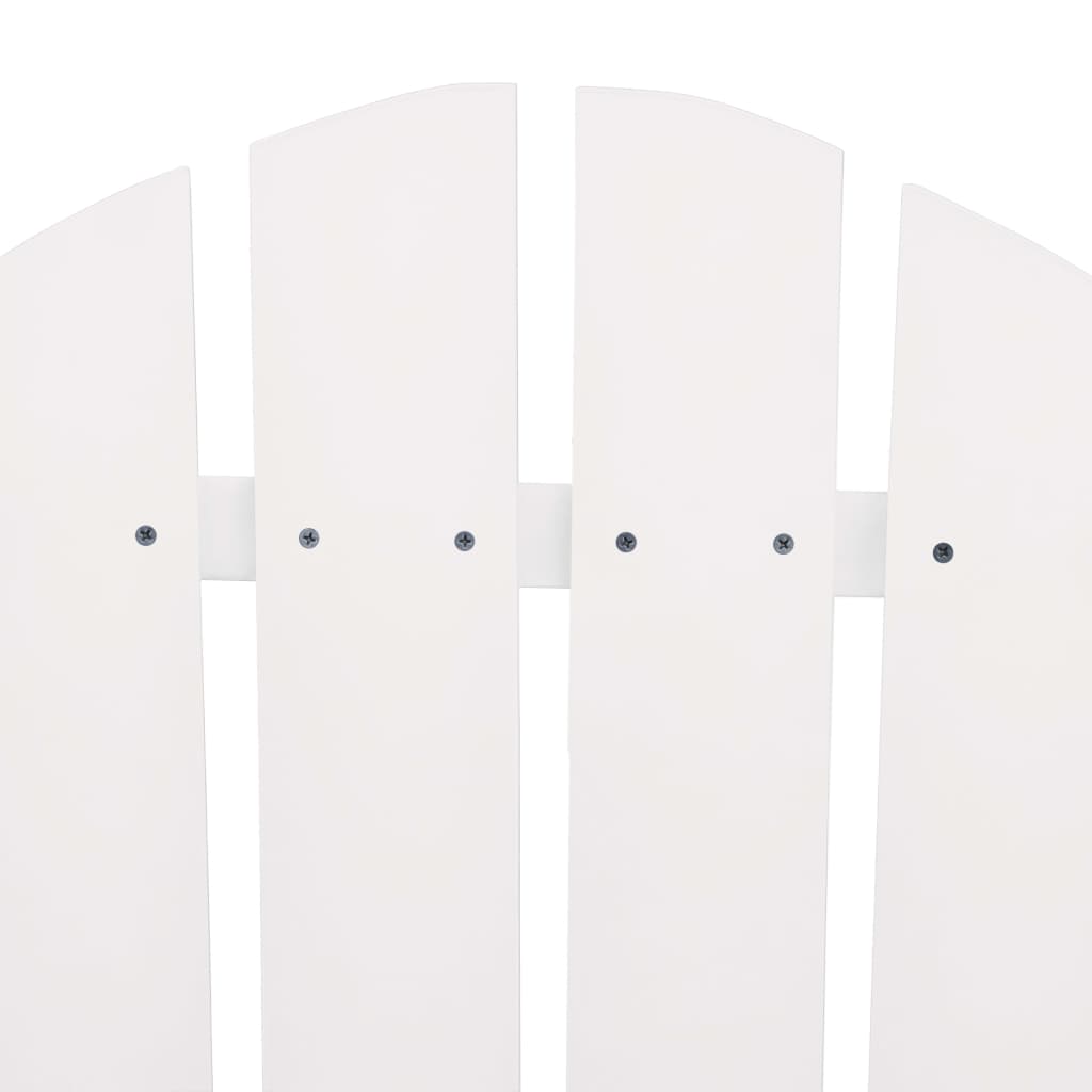 Solid Fir Wood Adirondack Chair - White Garden Seating