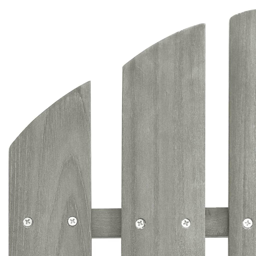 Solid Fir Wood Adirondack Chair in Grey - Perfect for Gardens