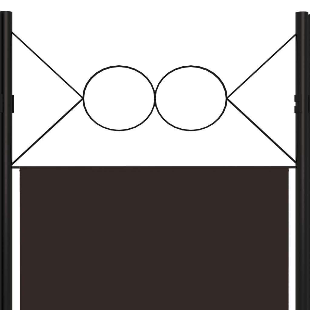 Brown 3-Panel Room Divider, 120x180 cm - Stylish Privacy Screen