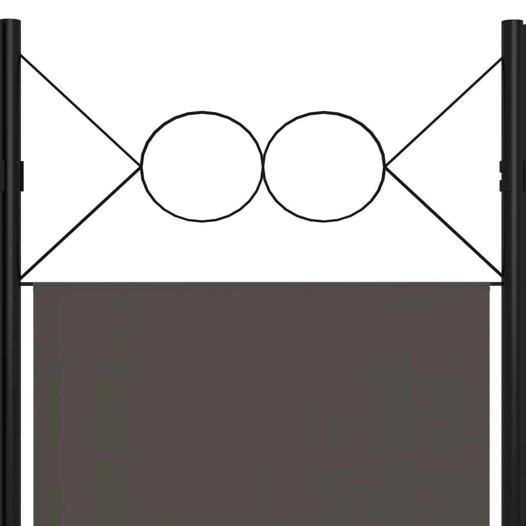 Anthracite 3-Panel Room Divider, 120x180 cm - Stylish Privacy Screen