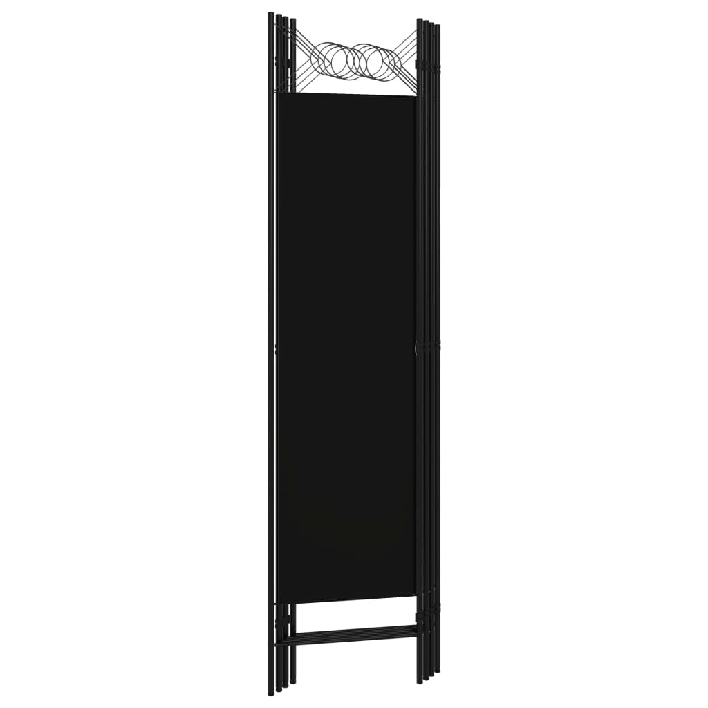 Elegant Black 4-Panel Room Divider, 160x180 cm - Privacy Screen