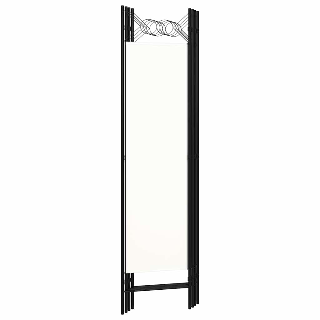 4-Panel White Room Divider, 160x180 cm, Elegant Privacy Screen