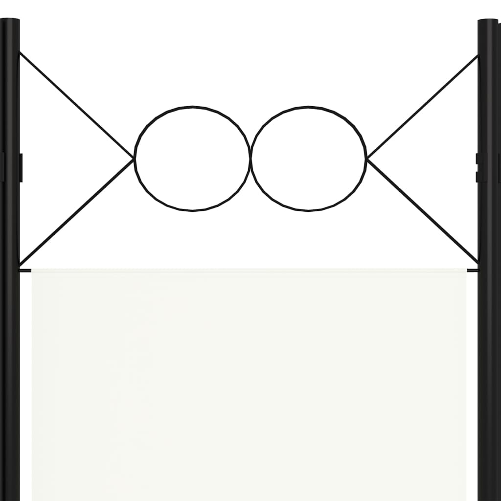 4-Panel White Room Divider, 160x180 cm, Elegant Privacy Screen