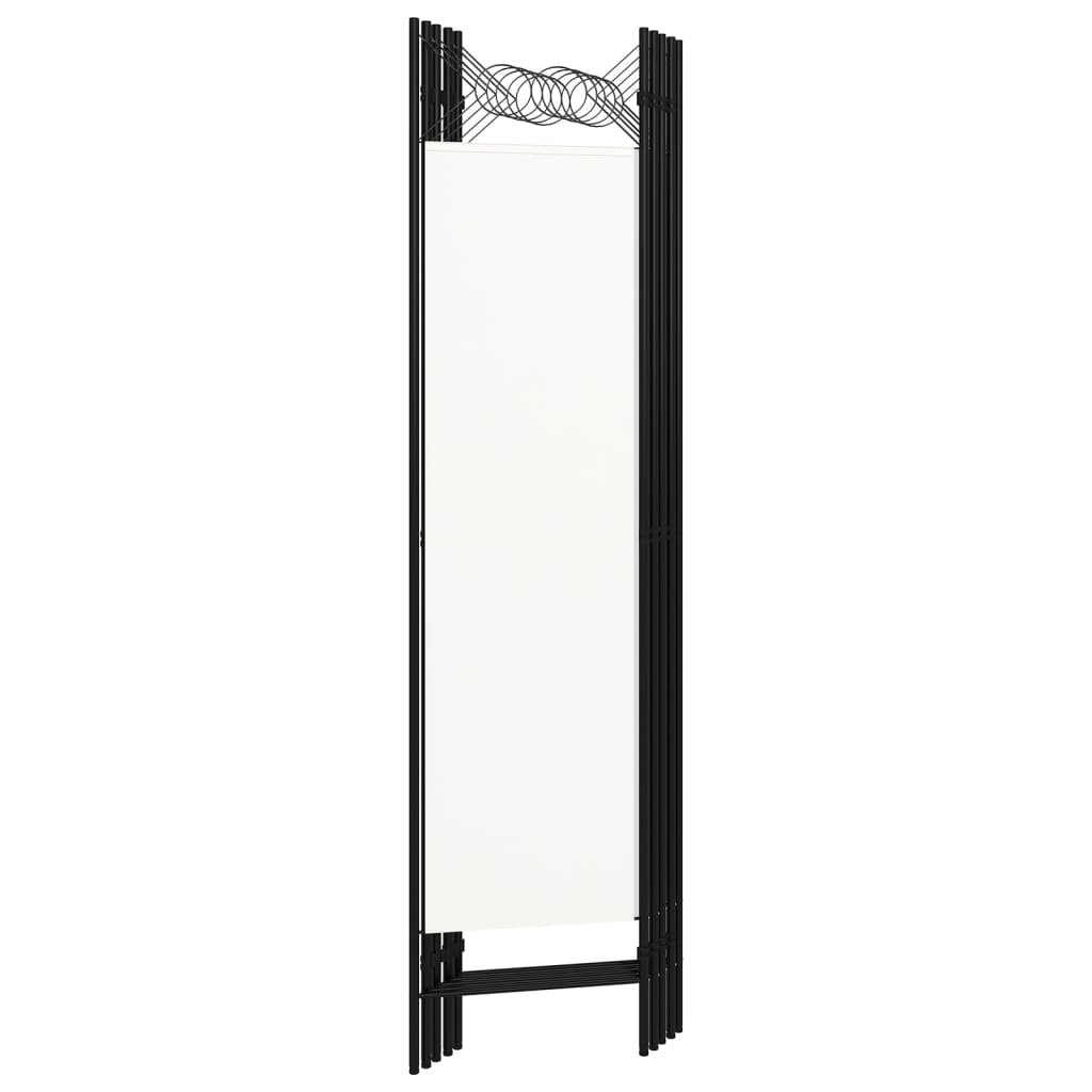 White 5-Panel Room Divider, 200x180 cm - Stylish Privacy Screen