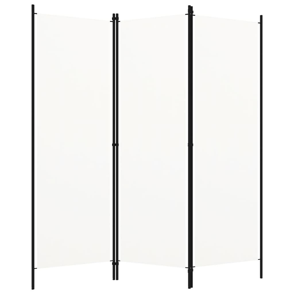 White 3-Panel Room Divider 150x180 cm - Elegant Privacy Screen