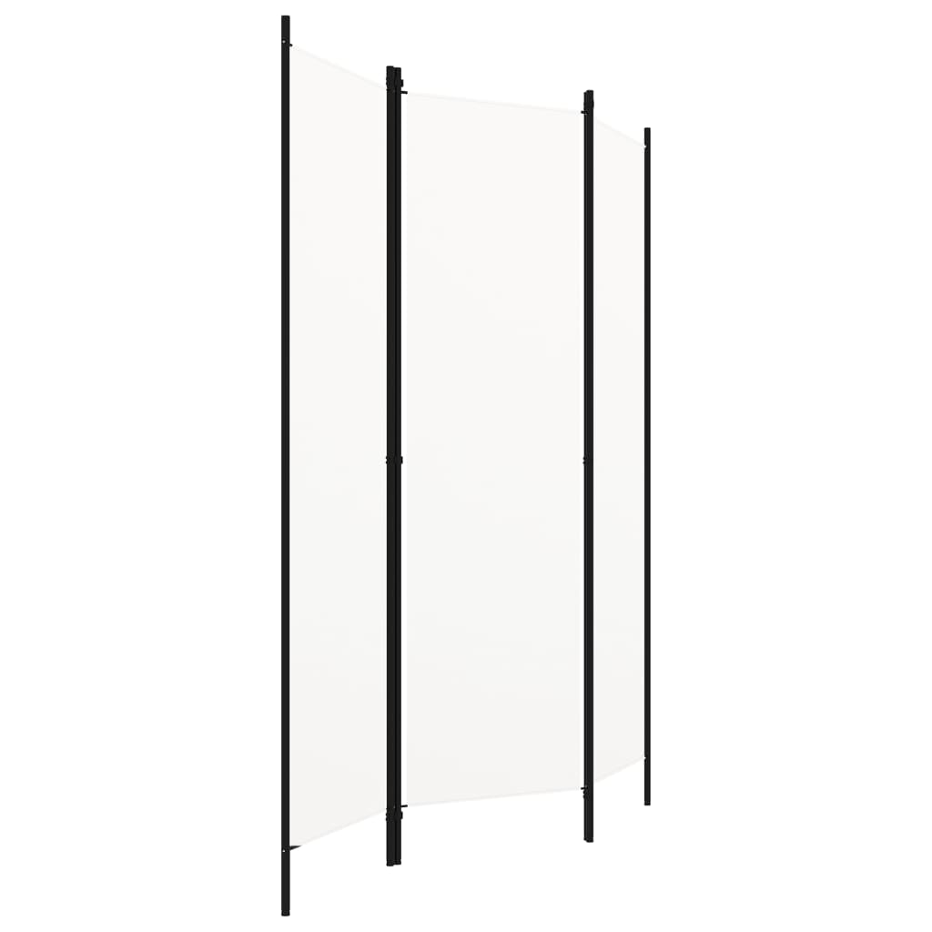 White 3-Panel Room Divider 150x180 cm - Elegant Privacy Screen
