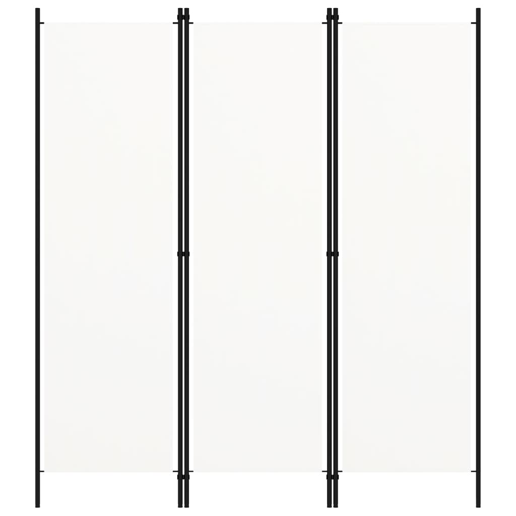 White 3-Panel Room Divider 150x180 cm - Elegant Privacy Screen