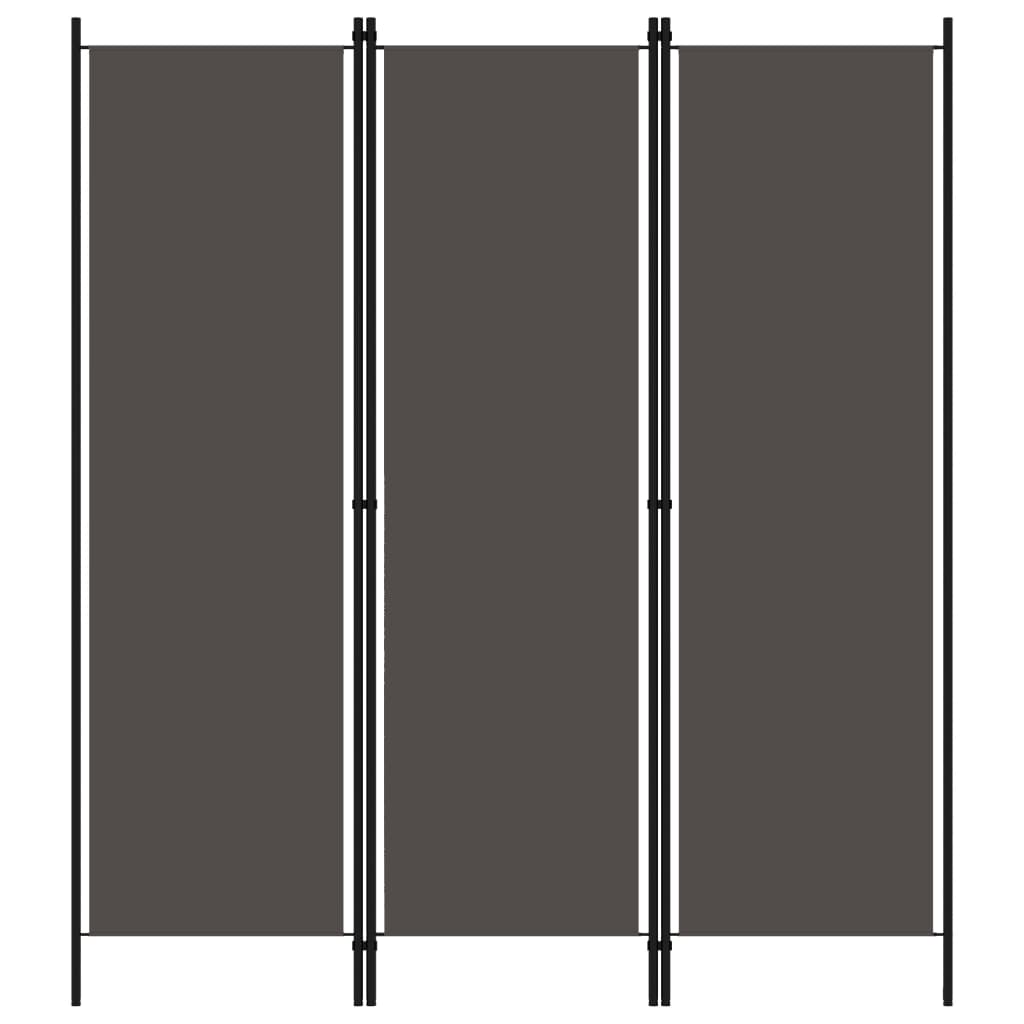 3-Panel Anthracite Room Divider 150x180 cm - Stylish Privacy Screen