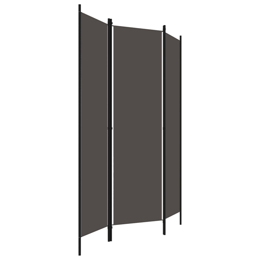 3-Panel Anthracite Room Divider 150x180 cm - Stylish Privacy Screen