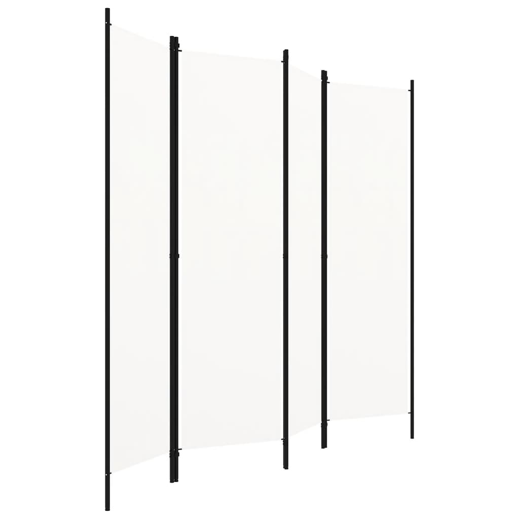 White 4-Panel Room Divider, 200x180 cm - Perfect Privacy Solution