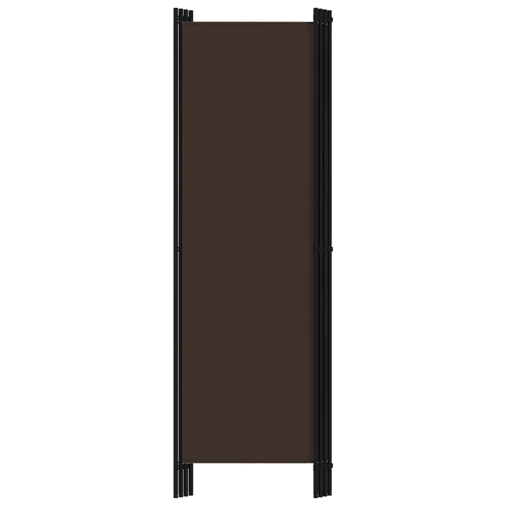 Elegant Brown 4-Panel Room Divider, 200x180 cm - Wood Finish