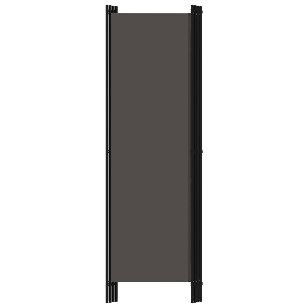 Anthracite 4-Panel Room Divider 200x180 cm - Modern Privacy Screen