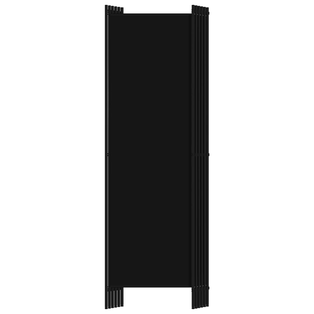 Elegant Black Fabric 6-Panel Room Divider - 300x180 cm