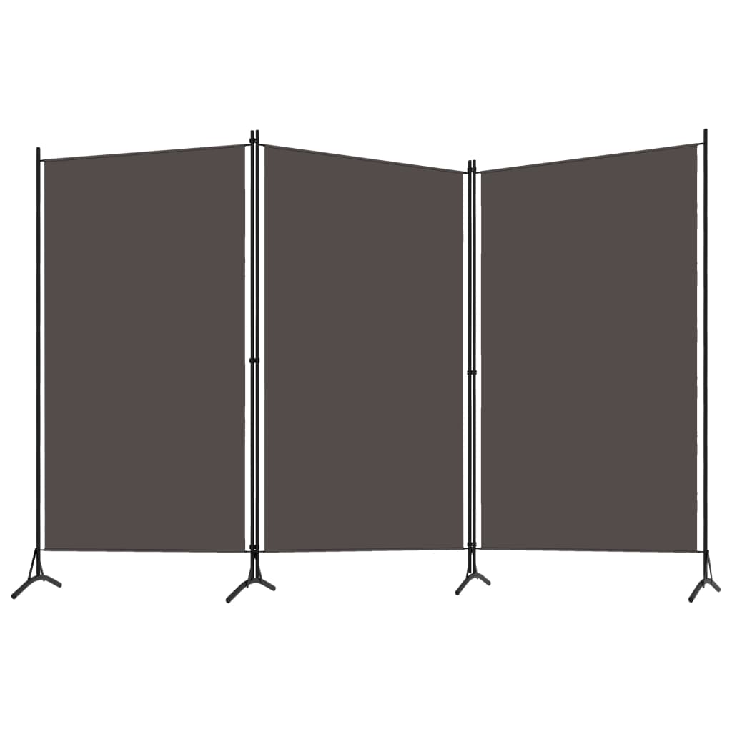 Anthracite 3-Panel Room Divider, 260x180 cm, Stylish Interiors