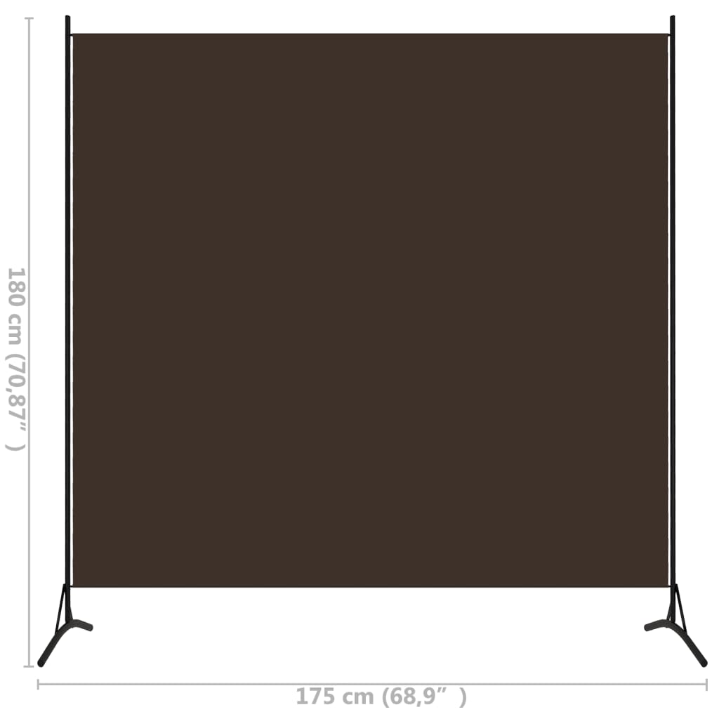 Stylish 1-Panel Brown Room Divider, 175x180 cm - Elegant Design