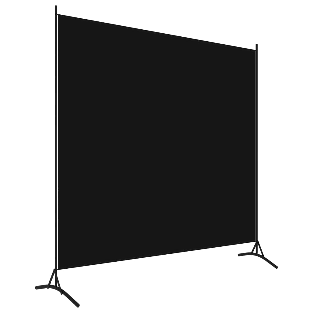 Sleek Black 1-Panel Room Divider, 175x180 cm - Stylish Privacy Solution