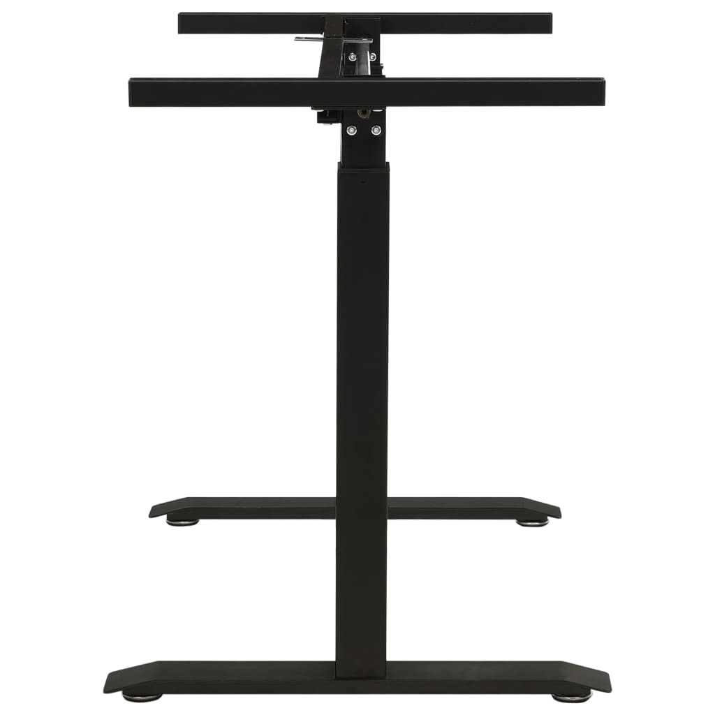 Manual Height Adjustable Black Standing Desk Frame with Hand Crank