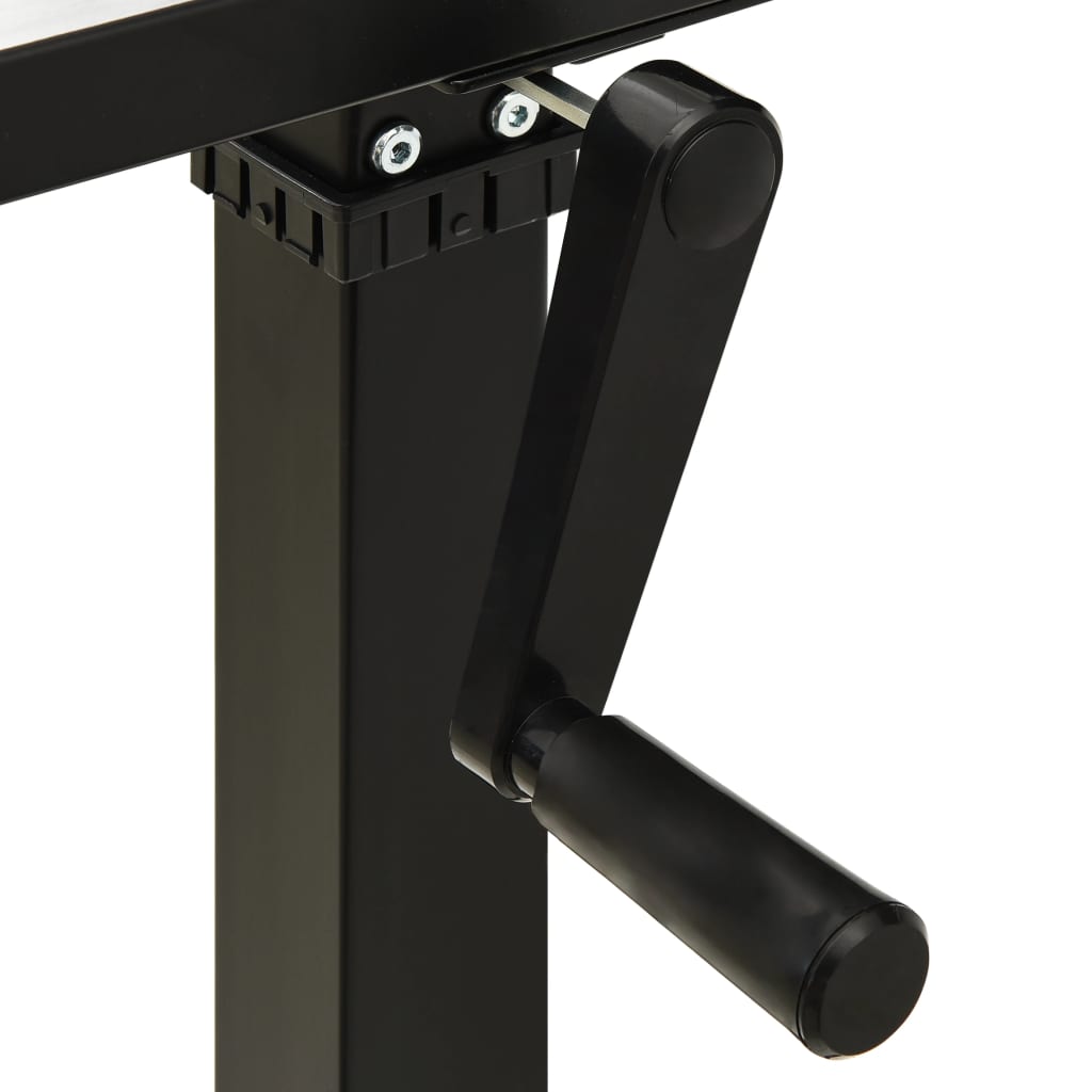 Manual Height Adjustable Black Standing Desk Frame with Hand Crank