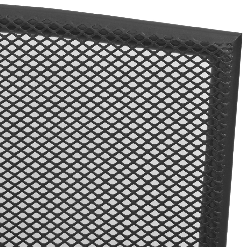 Anthracite Steel Outdoor Chairs 4 pcs - Mesh Design, Durable Comfort