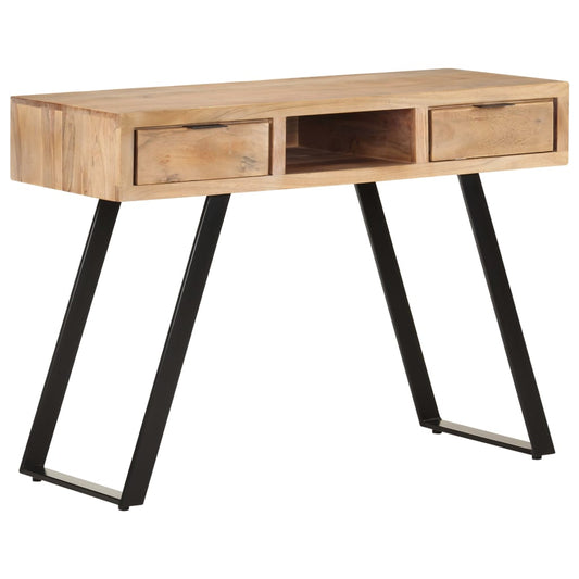 Solid Acacia Wood Desk with Live Edges, 107x45x79 cm