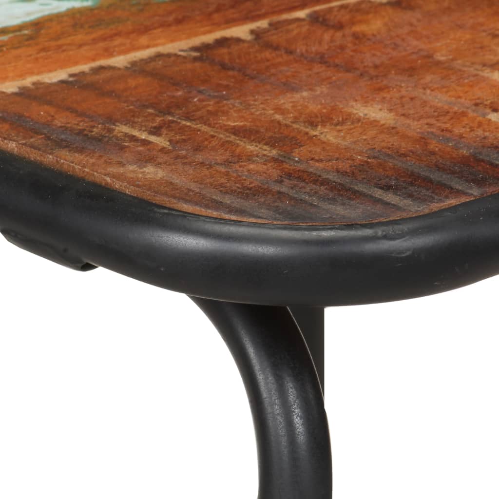 Set of 4 Reclaimed Wood Bar Chairs - Rustic Charm