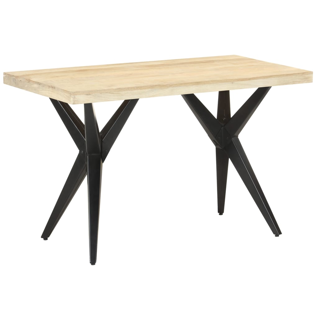 Solid Mango Wood Dining Table 120x60x76 cm - Rustic Elegance