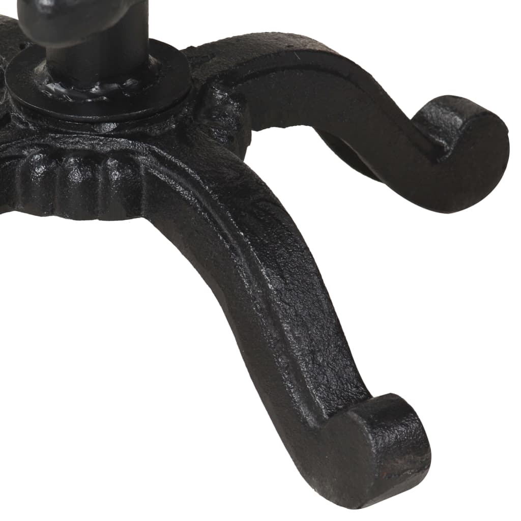 Sleek Black Cast Iron Bar Stool - Durable & Stylish Seating