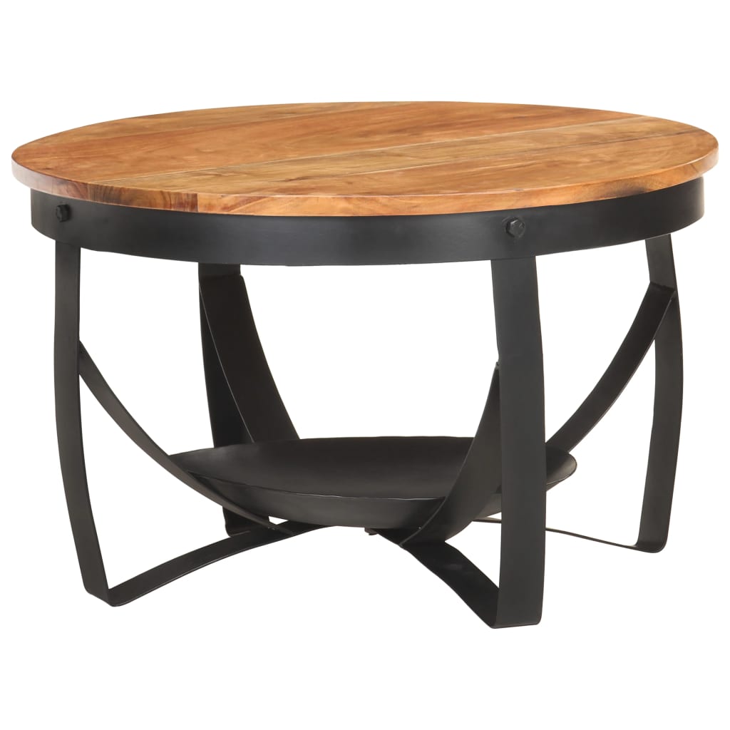 Coffee Table Ø68x43 cm Solid Acacia Wood