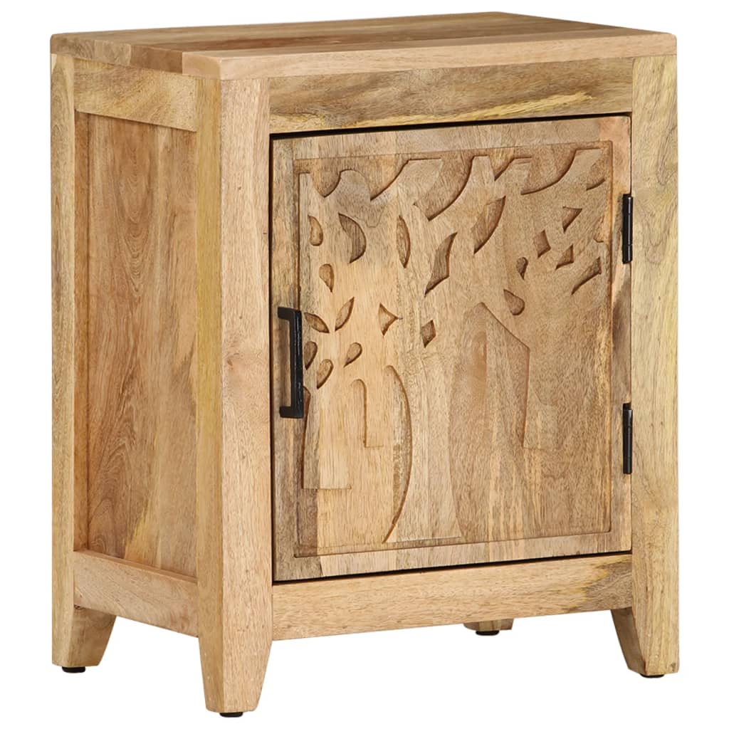 Compact Bedside Cabinet Solid Mango Wood 40x30x50 cm