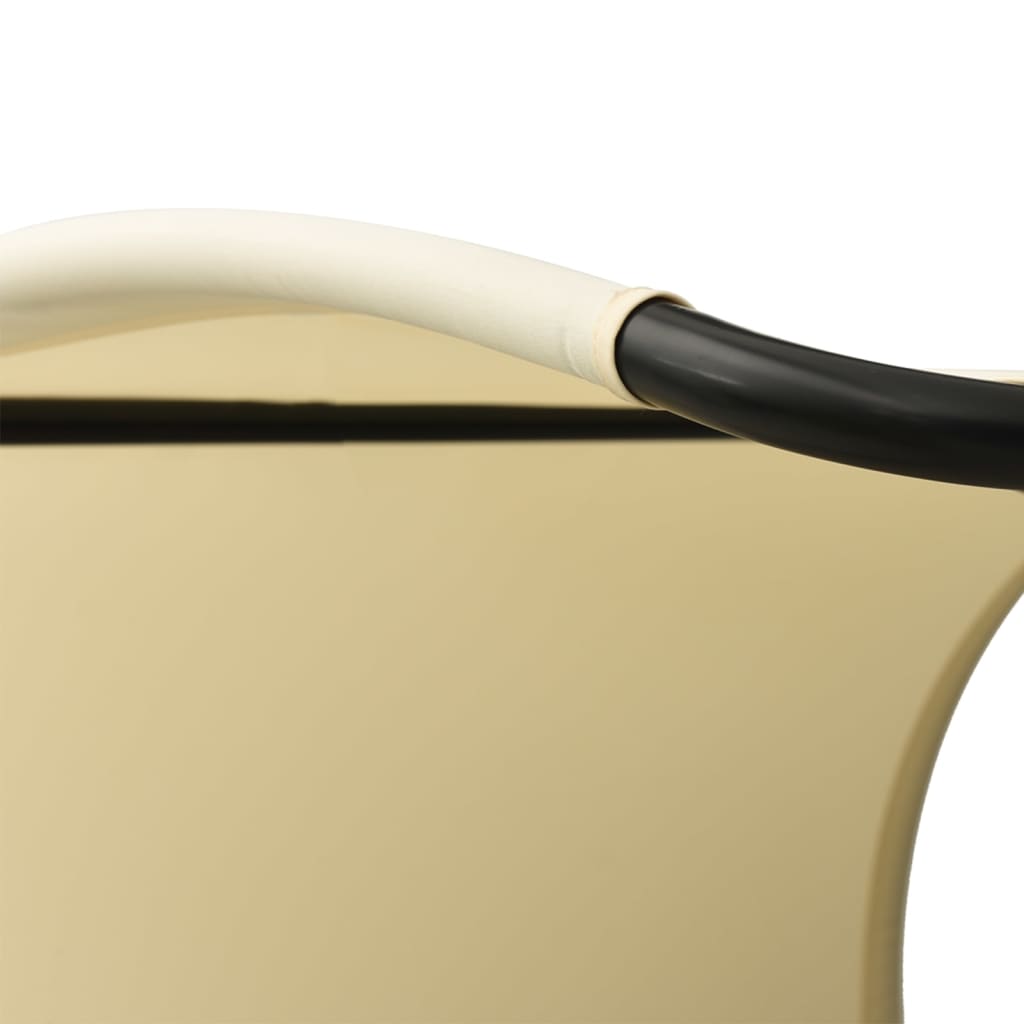 Double Sun Lounger with Canopy - Taupe & Cream Textilene Finish