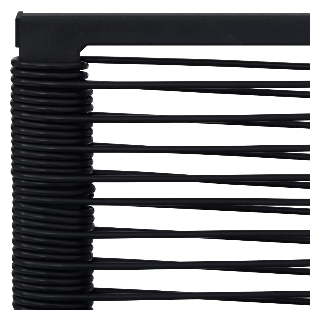 Sleek Black PVC Rattan Garden Chairs Set of 2 - Durable & Stylish