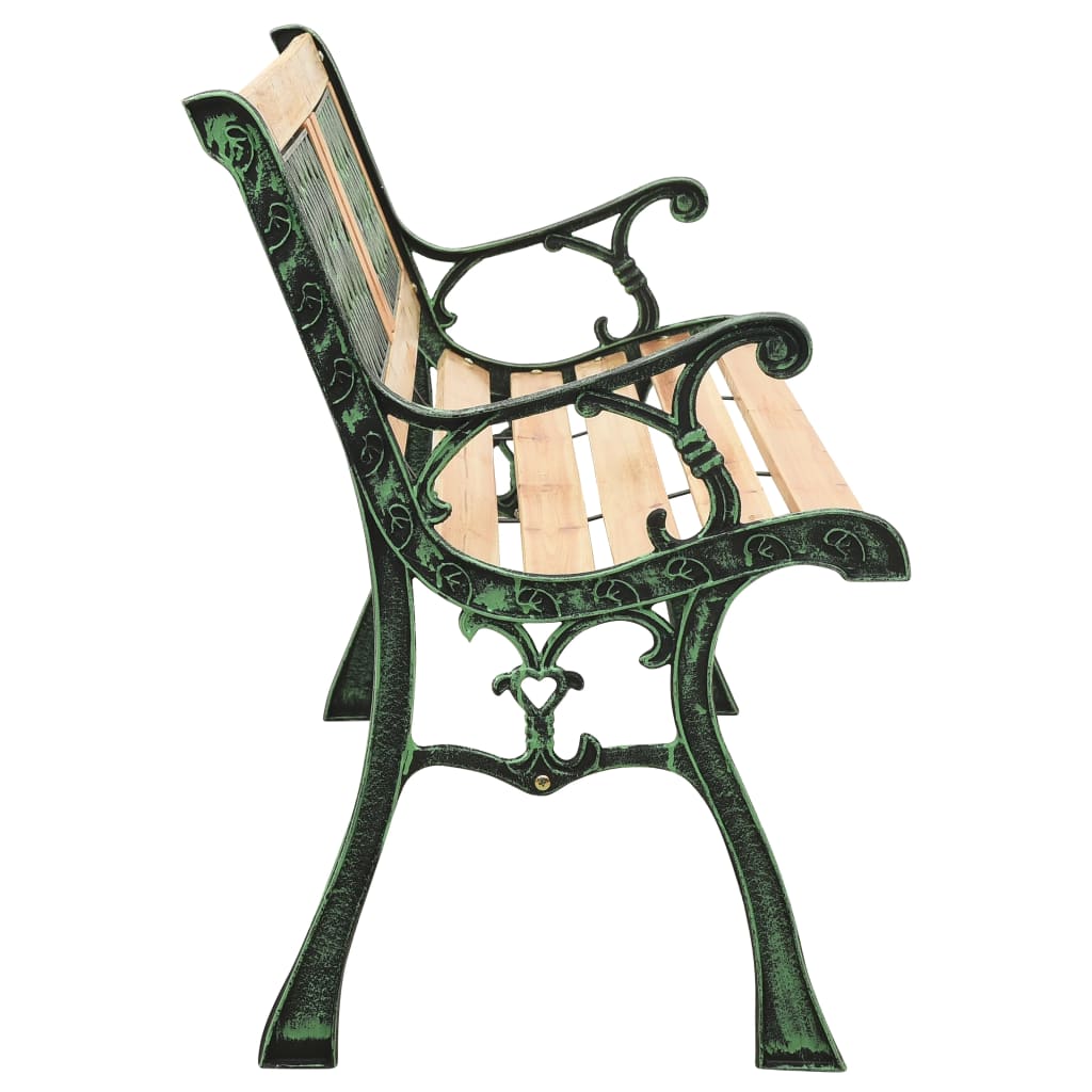 Elegant 122 cm Cast Iron & Firwood Garden Bench - Classic Style