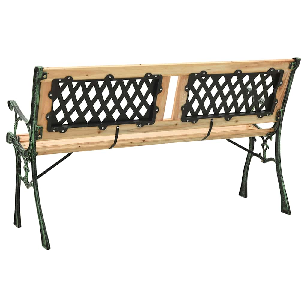 Elegant 122 cm Cast Iron & Firwood Garden Bench - Classic Style