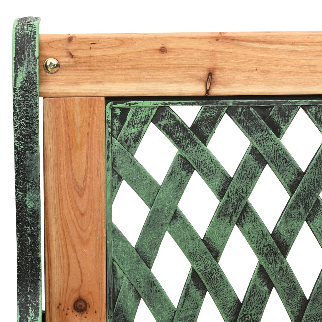 Elegant 122 cm Cast Iron & Firwood Garden Bench - Classic Style
