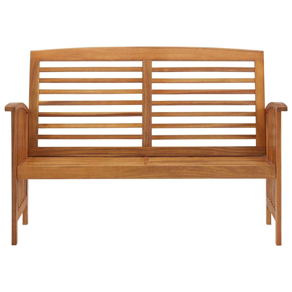 Solid Acacia Wood Garden Bench - 119 cm, Durable Outdoor Seating