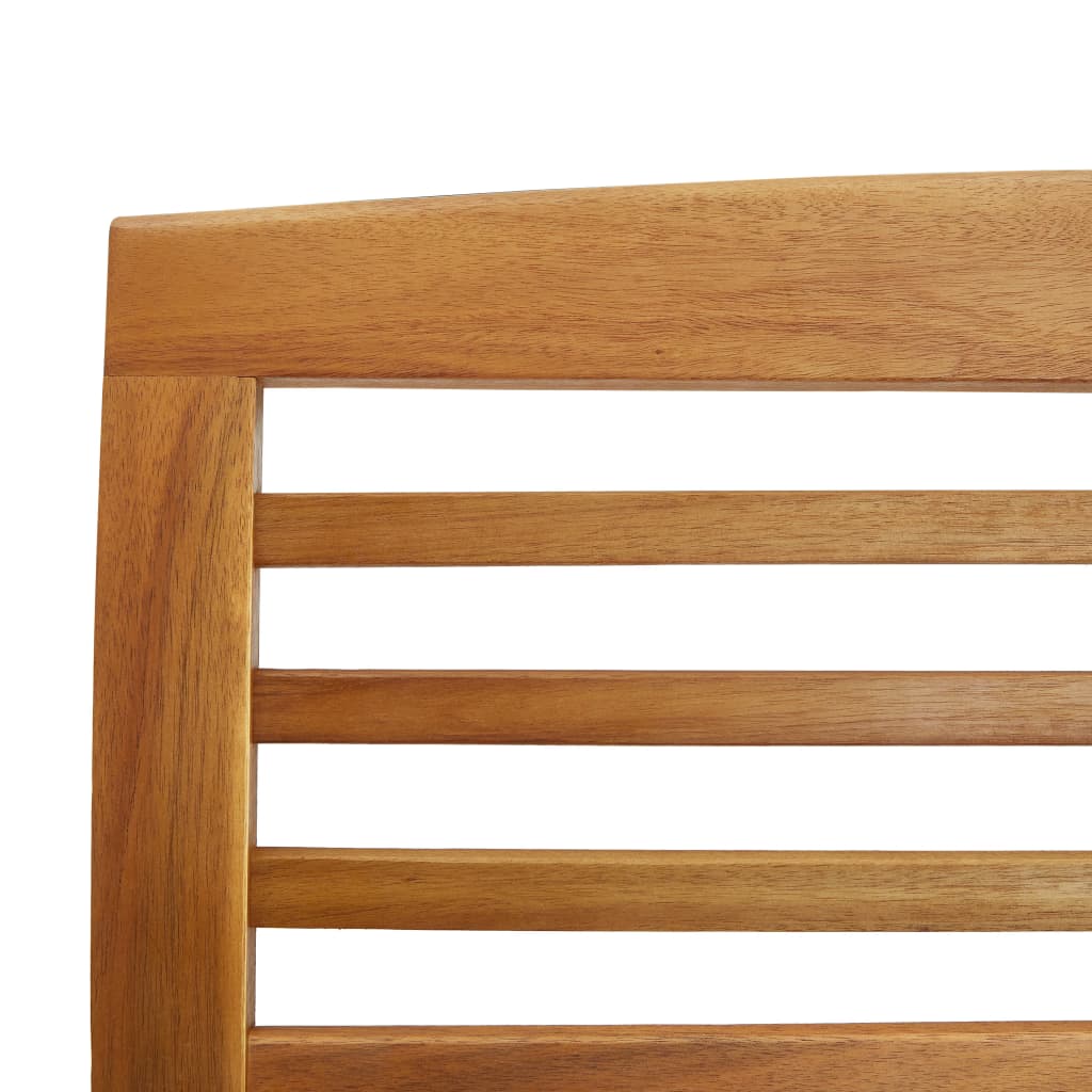 Solid Acacia Wood Garden Bench - 119 cm, Durable Outdoor Seating