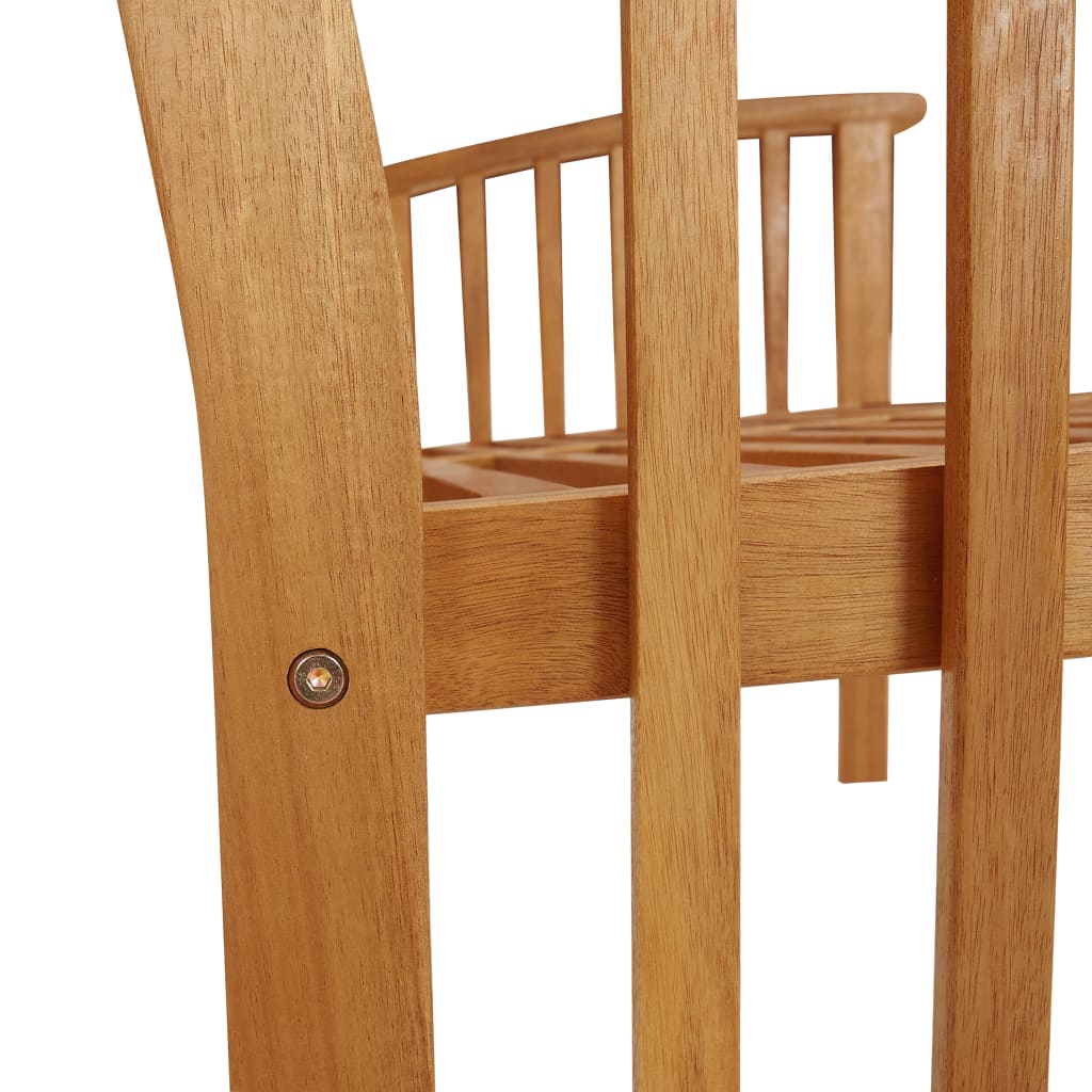 Solid Acacia Wood Garden Bench - 119 cm, Durable Outdoor Seating
