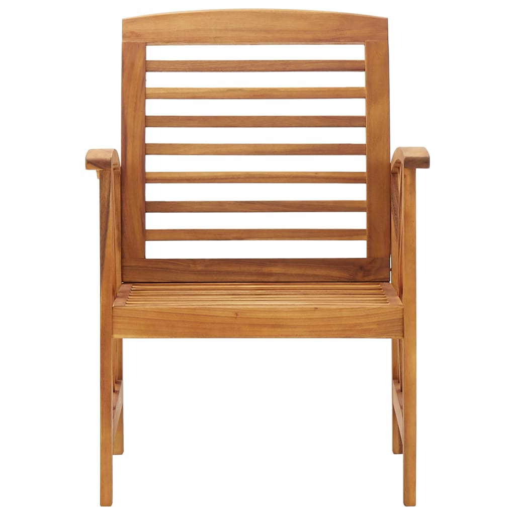 Elegant Garden Chairs Set - 2 pcs Solid Acacia Wood Outdoor Seating