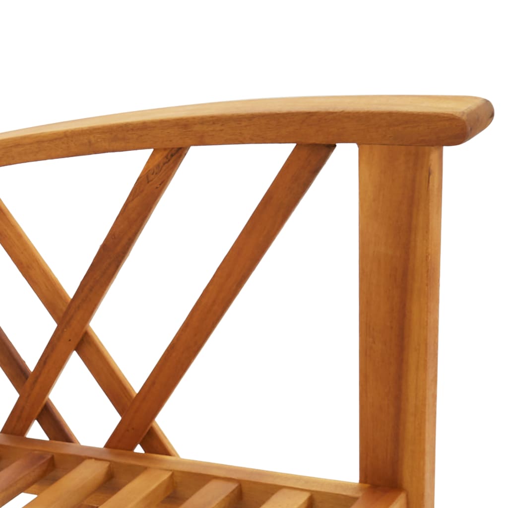 Elegant Garden Chairs Set - 2 pcs Solid Acacia Wood Outdoor Seating
