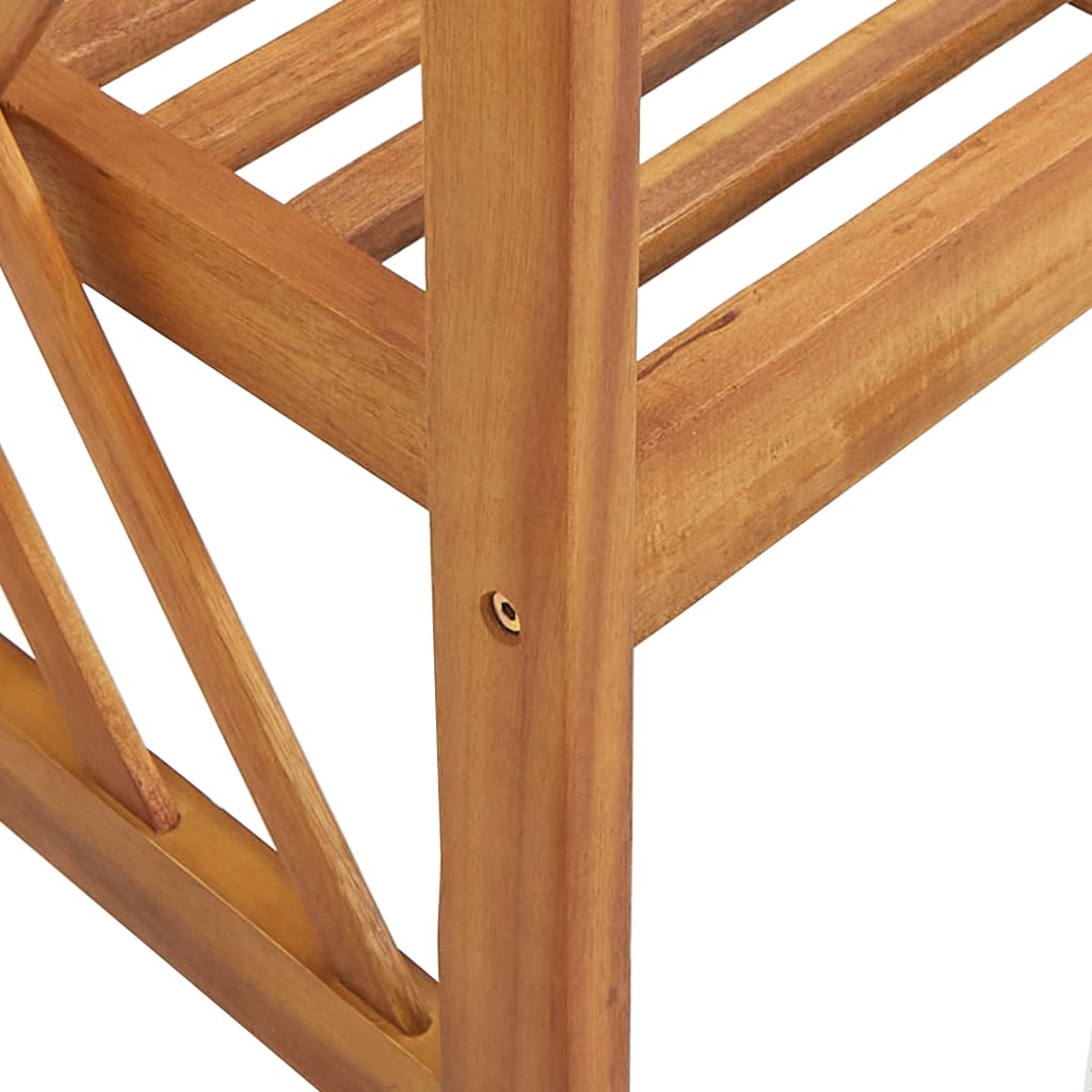 Solid Acacia Wood Garden Bench - 119 cm Outdoor Seating