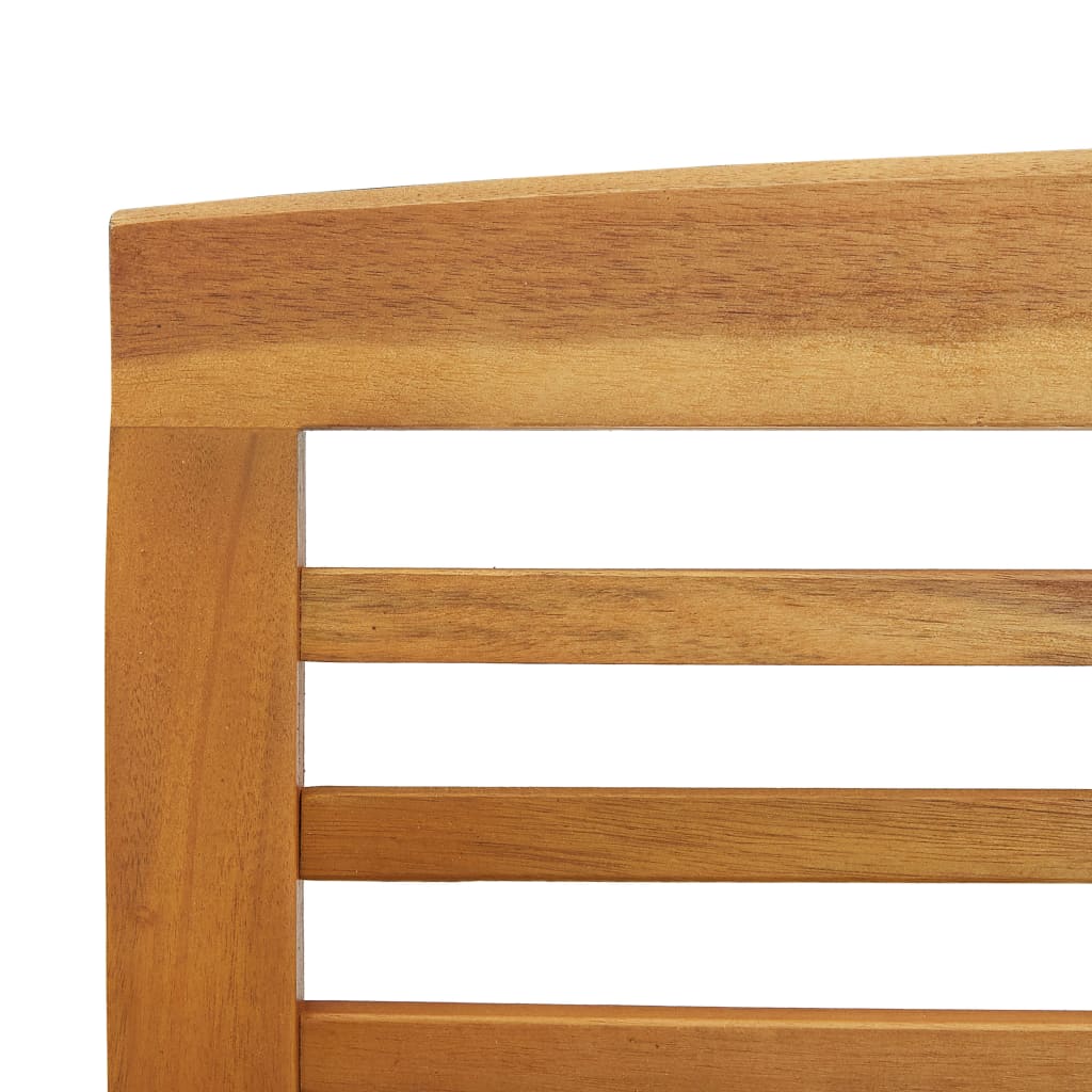 Solid Acacia Wood Garden Bench - 119 cm Outdoor Seating