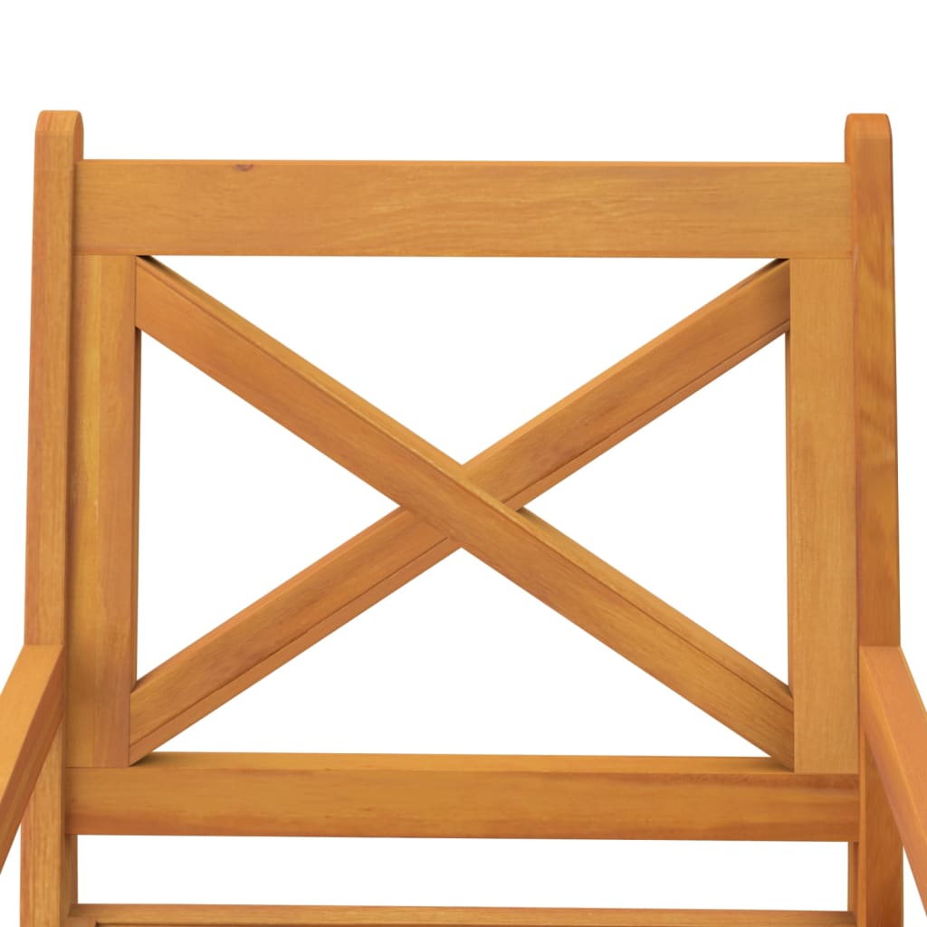 Stylish 3-Piece Solid Acacia Wood Outdoor Dining Chairs Set