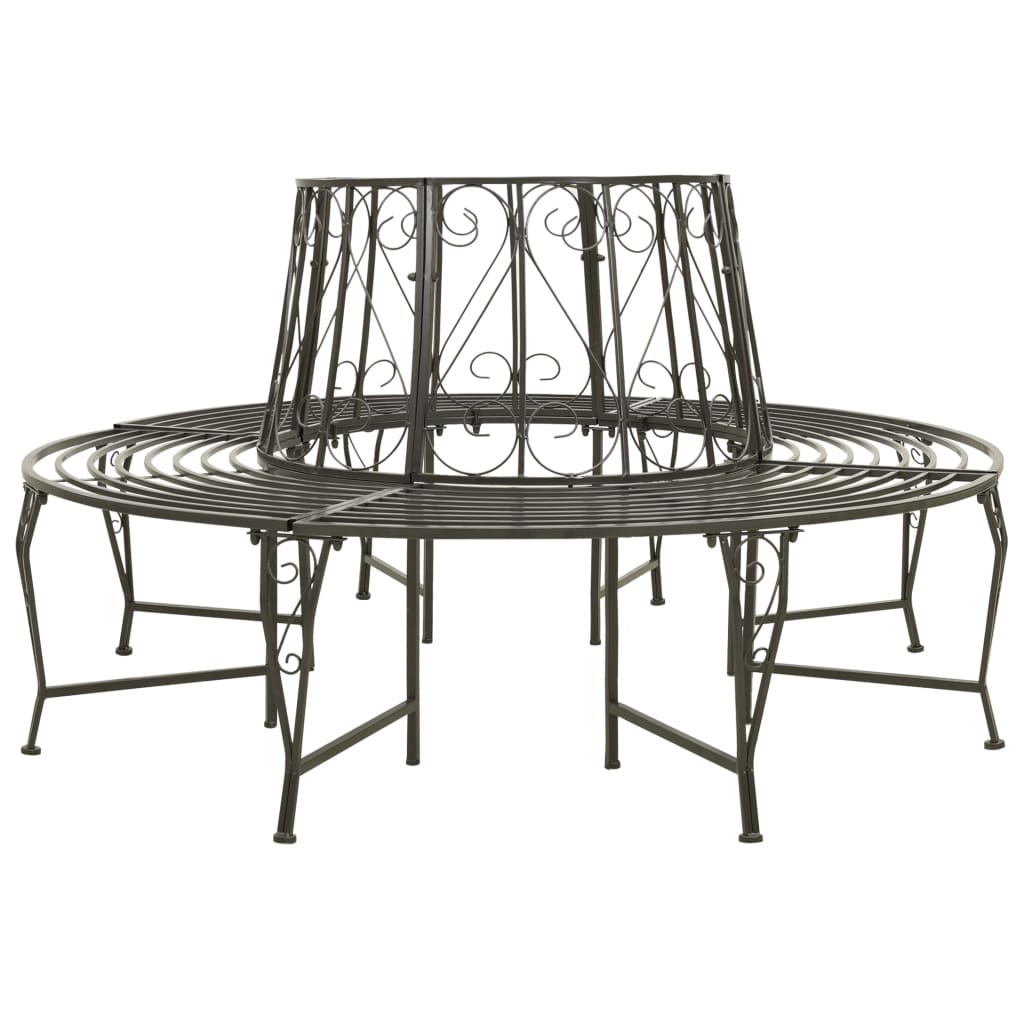 Steel Garden Tree Bench 160cm - Durable Outdoor Seating Solution