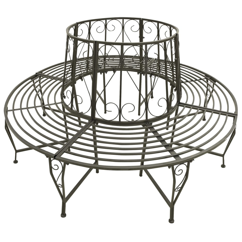 Steel Garden Tree Bench 160cm - Durable Outdoor Seating Solution