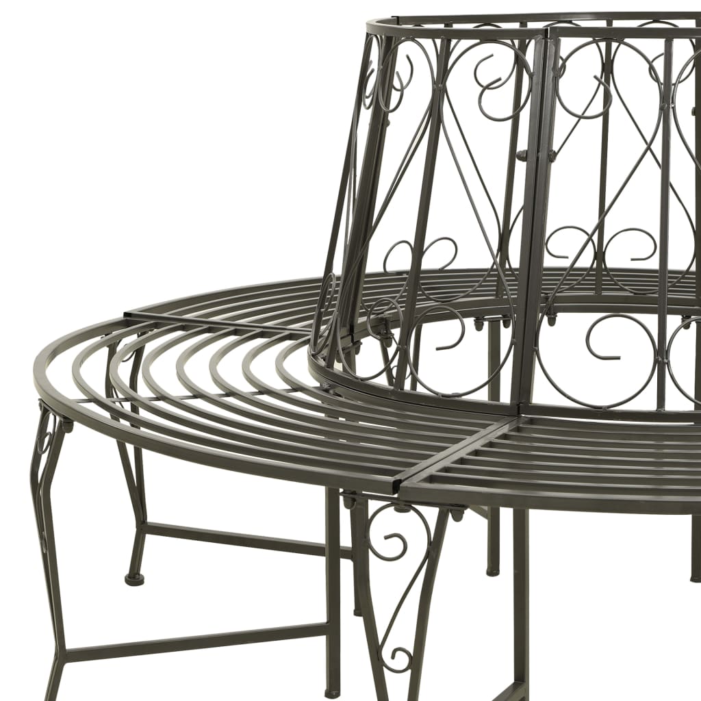 Steel Garden Tree Bench 160cm - Durable Outdoor Seating Solution