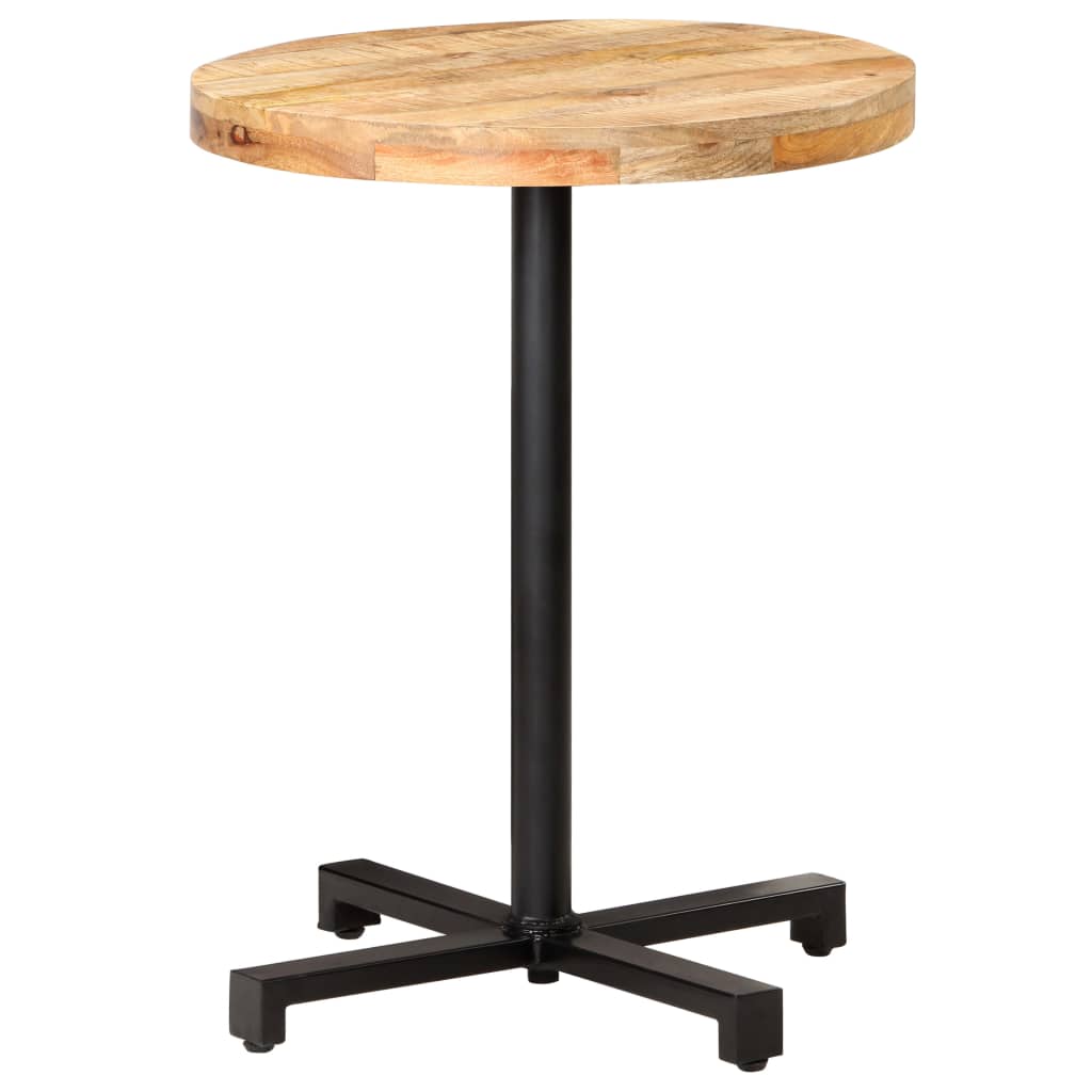 Round Bistro Table Ø60x75 cm - Rough Mango Wood Elegance