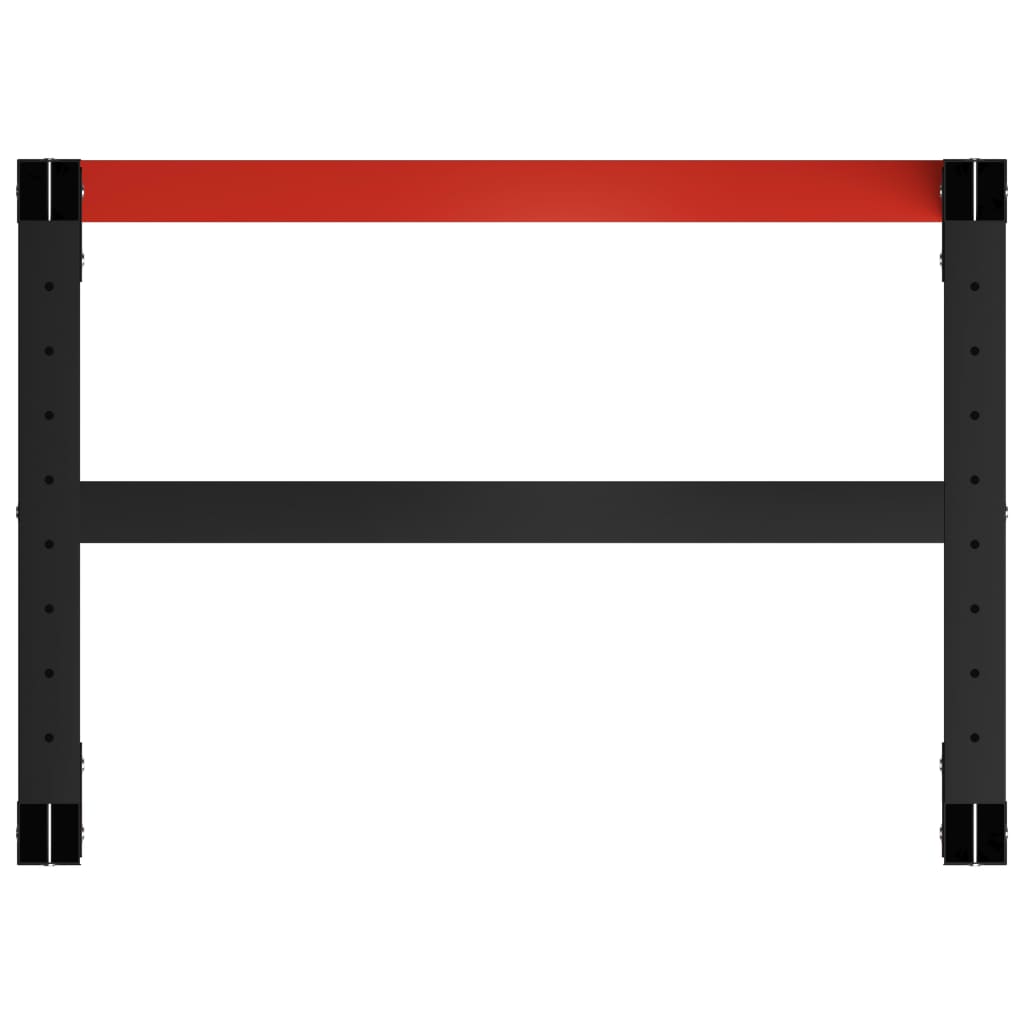 Black & Red Metal Work Bench Frame - 80x57x79 cm