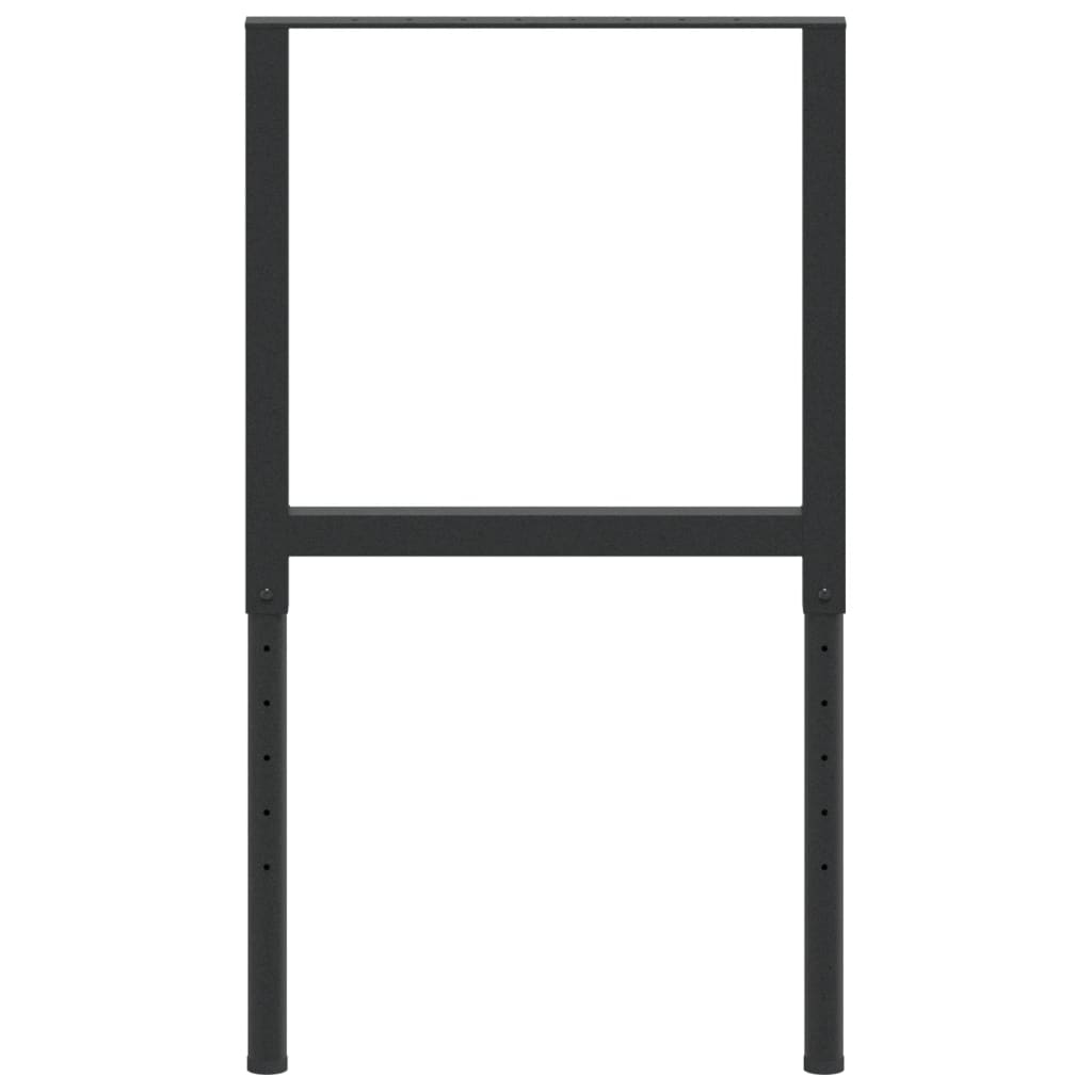 Black Metal Adjustable Work Bench Frames 2 Pcs, 55x(69-95.5) cm